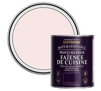 Rust-Oleum Peinture Rose Résistante à l'eau pour Faïence de Cuisine, Finition Mate - Vanille Fraise 750ml