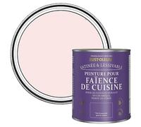 Rust-Oleum Peinture Rose Résistante à l'eau pour Faïence de Cuisine, Finition Satinée - Vanille Fraise 750ml