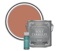 Rust-Oleum Peinture Rouge Lessivable pour Sols Carrelés, Finition Mate - Sienne 2.5L