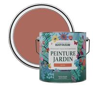 Rust-Oleum Peinture Rouge Résistante à l'humidité pour Jardins, Finition Satinée - Saumon 2.5 litre