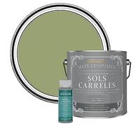 Rust-Oleum Peinture Verte Lessivable pour Sols Carrelés, Finition Mate Gris - Terrain Connu 2.5L