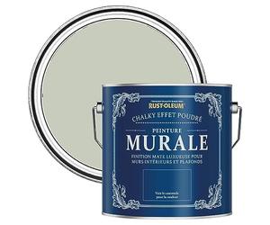 Rust-Oleum Peinture Verte pour Murs & Plafonds Chalky - Aloé Vera 2.5L