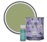 Rust-Oleum Peinture Verte Résistante à l'eau pour Carrelage de Salle de Bain, Finition Brillante Gris - Terrain Connu 750ml