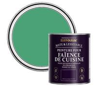 Rust-Oleum Peinture Verte Résistante à l'eau pour Faïence de Cuisine, Finition Mate - Émeraude 750ml