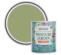 Rust-Oleum Peinture Verte Résistante à l'humidité pour Jardins, Finition Satinée Gris - Terrain Connu 750ml