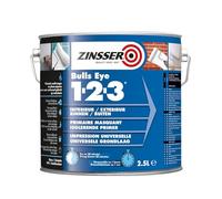 Rust-Oleum Primaire masquant avant peinture Zinsser Bulls Eye 1-2-3 Blanc - Conditionnement 2,5L, Couleur BLANC