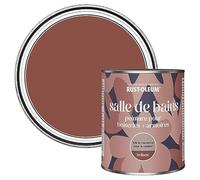 Rust-Oleum Red Moisture Resistant Bathroom Wood and Cabinet Paint in Gloss Finish - Fire Brick 750ml