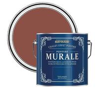 Rust-Oleum Rouge Peinture pour Murs & Plafonds Chalky - Rouge Brique 2.5L