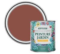 Rust-Oleum Rouge Peinture Résistante à l'humidité pour Jardins, Finition Mate - Rouge Brique 750ml