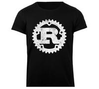 Rust Programming Logo Print Distressed T-Shirt Femme Basic Coton Noir