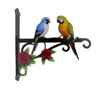 Rust-Proof Metal Plant Hangers - Parrot Theme Outdoor Hanging Brackets