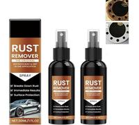 Rust Remover Spray for Metal, Multipurpose Rust Stain Remover, Long-Lasting Concentrated Effective Fast, Fast Acting Heavy Duty Rust Dissolver for Cars, Tools, Bolts & More (2 Pcs)