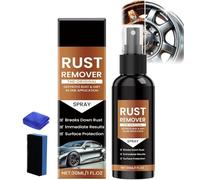 Rust Remover Spray, Rust Remover for Metal, Car Scratch Remover, Iron Stain Cleaner for Multiple Surfaces, Heavy Duty Rust Dissolver for Metal, Tools, Cars & Chains (1)