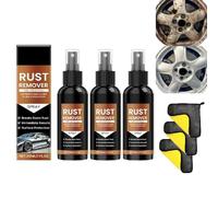 Rust Remover Spray, Rust Remover Spray for Metal,Iron Stain Cleaner for Multiple Surfaces,Anti Rusts Iron Out Spray,Heavy-Duty Rust Dissolver for Metal,Tools,Cars,Chains (3 pcs)