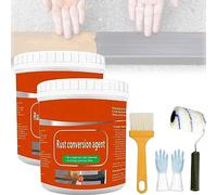 Rust Renovator, 300g Rust Remover for Metal, Rust Conversion Agent, Water-Based Metal Rust Remover, Removal Converter Metallic Paint, Multi Purpose Anti-Rust Paint (2pcs)