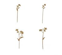 Rust-Toned Floral Garden Stake Designed For Exterior Use In Flower Beds Containers And Landscaped Areas(Plant Set)