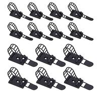 Rustark 50 pcs 2 Tailles réglable Autocollantes câble en Nylon Sangles Attaches de câble Cordon Pince pour Fils de Gestion, Petite et Grande