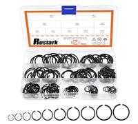Rustark Assortiment de 150 anneaux ronds en acier de 10 tailles 65 Mn - Anneaux de retenue internes pour arbre - M10 M12 M14 M16 M18 M20 M22 M24 M25 M26