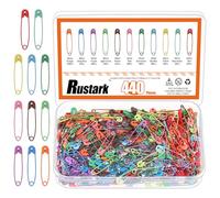Rustark Assortiment de 440 épingles à nourrice colorées de 28 mm - Petites épingles à nourrice - Mini épingles à nourrice pour vêtements, étiquettes de nom, loisirs créatifs