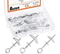 Rustark Assortiment de boulons à bascule, ancrages à bascule, kit d'ancrage robuste pour mur sec, crochets à œillets, vis à clip pour plafond, tôle et mur creux (3 tailles O modèle)