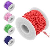 Rustark Assortiment de chaînes en métal pour fabrication de bijoux Orange 5 m