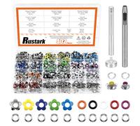 Rustark Œillets en métal à fleurs Grommets Trou Petit sac à œillets Artisanat Couture Grommet Eyelets en tissu pour chaussures Sac de vêtements (10 couleurs Ensemble d'œillets ronds et en forme de