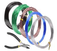 Rustark Kit de fils pour bonsaï avec cutter Tree Training - En aluminium anodisé - Pour bonsaï