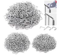 Rustark Lot de 1500 anneaux galvanisés assortis avec anneaux de 0,9 cm, 1,9 cm, 1,2 cm pour meubles, clôtures, ensachages, balustrades, sacs à saucisses, sacs à viande, cordons de choc