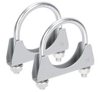 Rustark Lot de 2 colliers de serrage ronds en forme de U - En acier inoxydable - 50 mm - Pour tuyau d'échappement