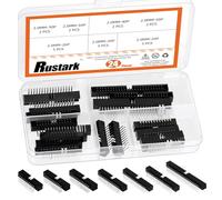 Rustark Lot de 23 connecteurs mâles à angle droit 2,0 mm 20-50 broches - Kit d'assortiment de connecteurs à double rangée de câbles mâles SMT pour projets d'équipement électronique PCB