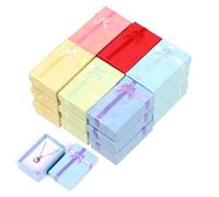 Rustark Lot de 24 boîtes cadeau pour colliers, bracelets, bijoux - 6 couleurs - 8 x 5 x 3 cm