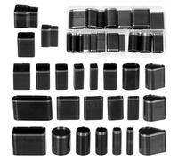 Rustark Lot de 24 emporte-pièces pour cuir - Plusieurs formes - Un trou - Ovale - Avec boîte de rangement - Pour l'artisanat du cuir fait à la main