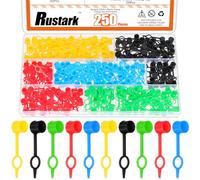 Rustark Lot de 250 capuchons de protection en plastique de 5 couleurs pour huile et graisse avec anneau de support pour voiture et moto
