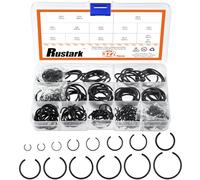 Rustark Lot de 322 anneaux d'arrêt en acier 65Mn - 14 tailles - 65 Mn - Pour trou - M7 M8 M10 M12 M14 M16 M18 M20 M22 M24 M25 M26 M28 M30