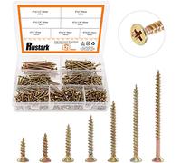 Rustark Lot de 420 vis cruciformes pour cloison sèche avec tête bombée plaquée zinc pour cloison sèche et bois