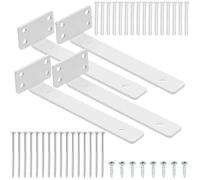 Rustark Lot de 44 supports d'étagère en T blancs de 15,2 cm - Assortiment de supports d'étagère flottants robustes en métal en forme de T - Support industriel pour étagères en bois