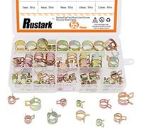 Rustark Lot de 55 colliers de serrage en silicone pour tuyau de carburant, eau, air - 7 mm, 8 mm, 9 mm, 10 mm, 11 mm, 12 mm, 13 mm, 14 mm, 15 mm, 16 mm, 17 mm