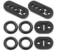 Rustark Lot de 8 supports d'échappement universels en caoutchouc - 2 trous et 4 trous - Pour pot d'échappement de voiture
