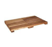 Rustic Acacia Wood Folding Shower Bath Mat & Floor Rug | Non-slip, waterproof acacia wood folding bath mat with rustic charm offering quick-drying performance & space saving storage