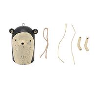 Rustic Animal Wind Chimes, Hand Made Garden Decor, Vintage Farmhouse Windbell with 5 Accessories, Animal Shape for Gardens Backyards Trees Yards, Outdoor Decoration (E Hedgehog)