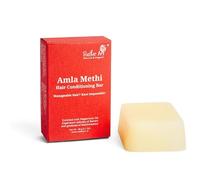 Rustic Art Amla Methi Après-shampoing bio adapté à tous les types de cheveux, bouclés et teints, doux, sans nœuds, sans frisottis et brillants, sans sulfate et sans silicone pour femme