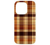 Rustic Brown Plaid Pattern Accessories Fall Collection Coque pour iPhone 14 Pro