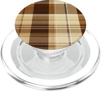 Rustic Brown Plaid Pattern Accessories Fall Collection PopSockets PopGrip pour MagSafe