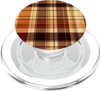 Rustic Brown Plaid Pattern Accessories Fall Collection PopSockets PopGrip pour MagSafe