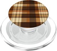 Rustic Brown Plaid Pattern Accessories Fall Collection PopSockets PopGrip pour MagSafe