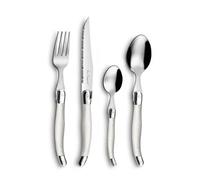 LOU LAGUIOLE - Coffret 24 couverts de table pour 6 personnes - Rustic - Acier inoxydable 18/0, Finition Standard - Perle