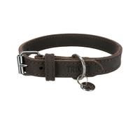 Collier en cuir fettleder rustique 48-56 cm/30 mm marron foncé