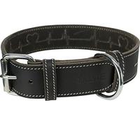 Collier en cuir rustique Heartbeat 38-47 cm/40 mm noir