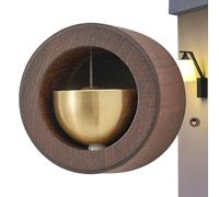 Rustic Door Chime - Magnetic Hanging Bell, 1.97 Inches Entry Alert with Pleasant Sound, Handcrafted Wood Finish, Decorative Home Accent, Hanging Accessory for Enhancing Doorway Ambience House