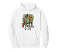 Rustic Fall Vibes Citrouille Tournesols Imprimé Léopard Sweat à Capuche